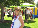 An older lady at the Fourth of July Celebration