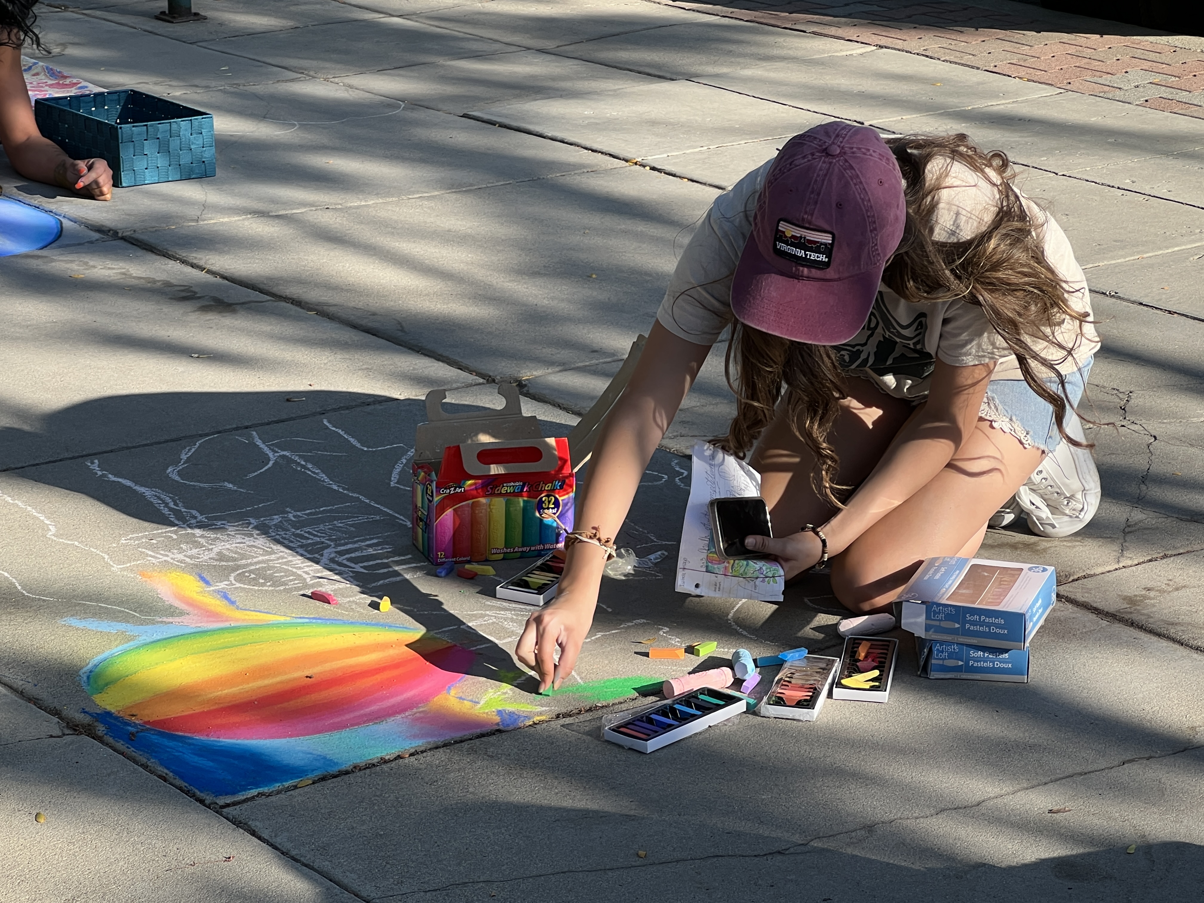 Young Teen Drawing Hot Air Balloon