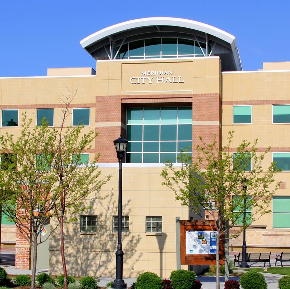 Meridian City Hall, located at 33 E Broadway Street