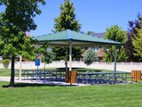 A picnic shelter at a park